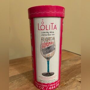 Lolita Colorful Birthday Wine Glass
